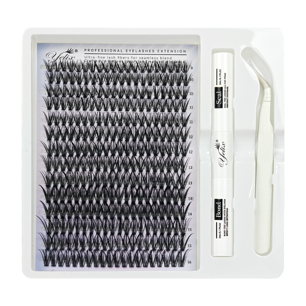14 rows, 280 clusters [40D] eyelashes + 2 tools