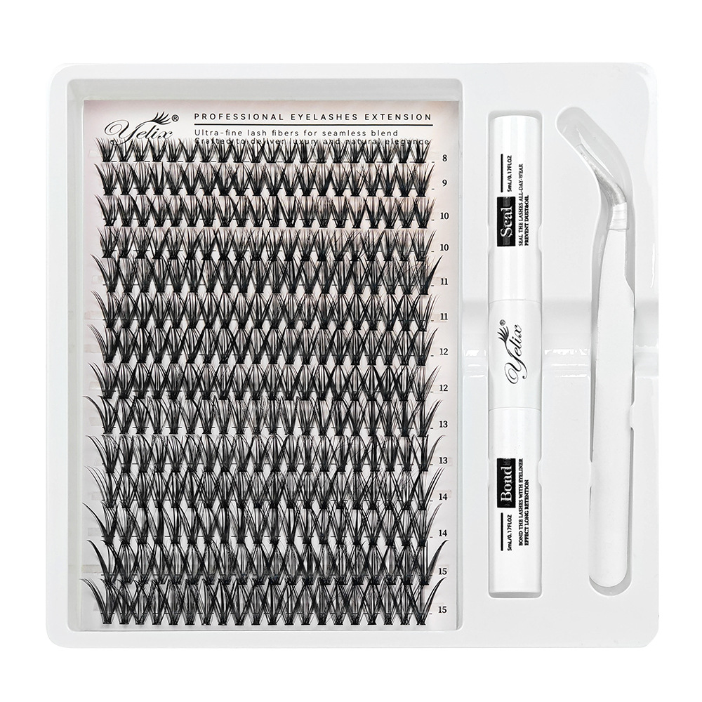 14 rows, 280 clusters [30D] eyelashes + 2 tools